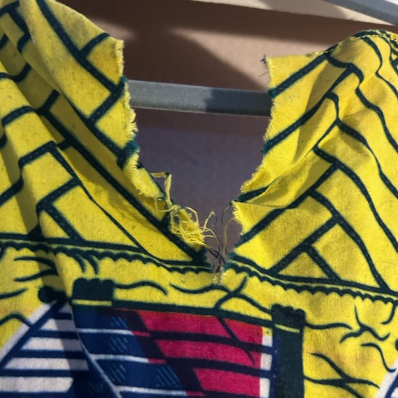 African Print Vibrant Multicolor Maxi Dress - Picture 4 of 4